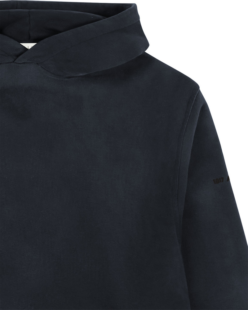 BLACK GARMENT DYE BOXY HOODIE 4