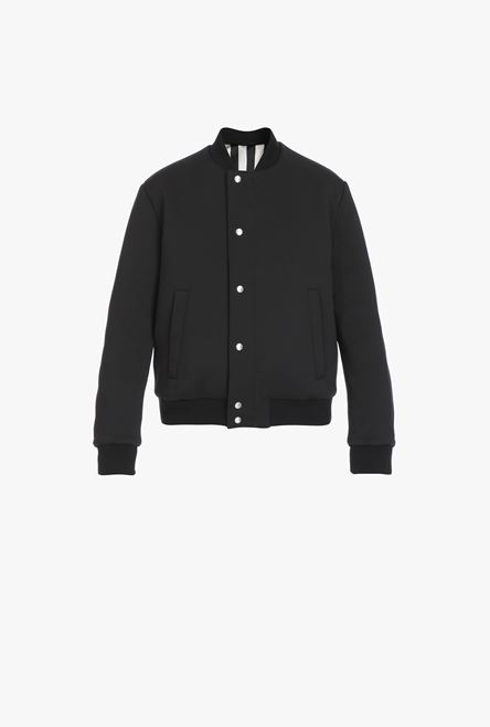 Reversible striped black and white bomber jacket - 8
