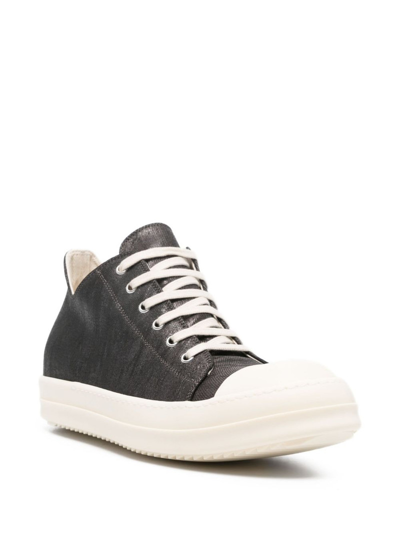 Rick Owens DRKSHDW metallic denim low-top trainers outlook