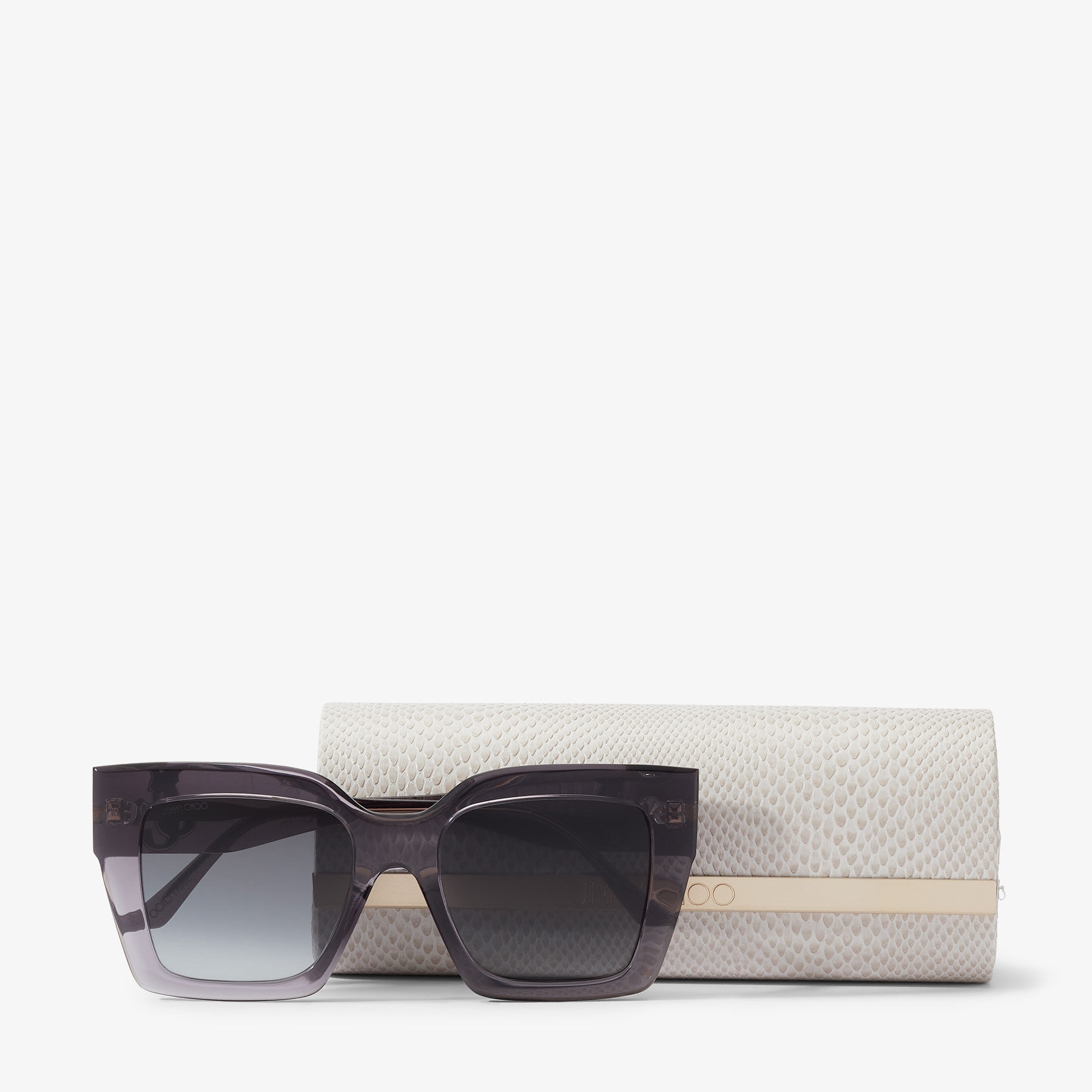 Eleni
Grey Square-Frame Sunglasses with Black JC Emblem - 4