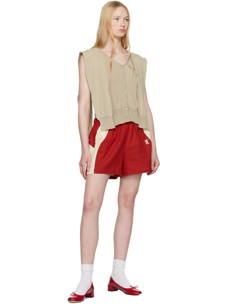 OPEN YY Beige Sleeve Layered Cardigan outlook