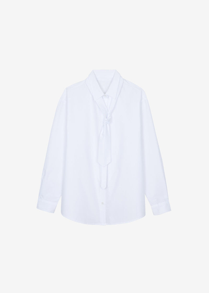 Perna Tie Neck Shirt - White 9