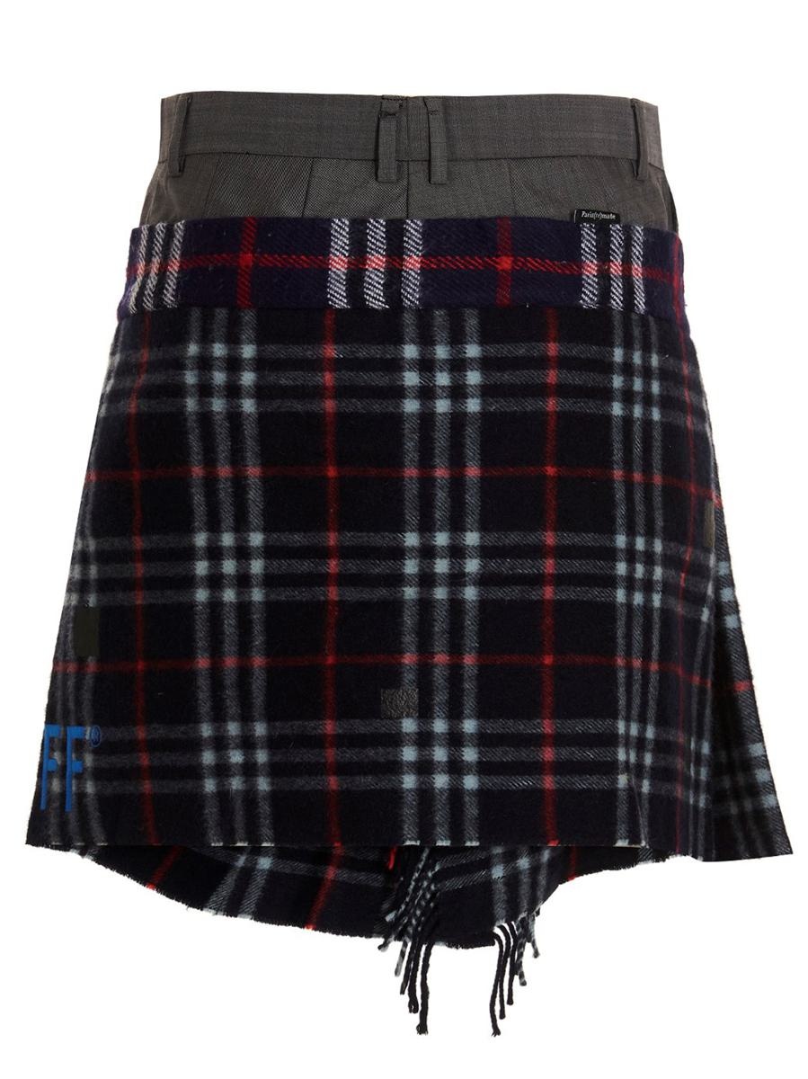 スカート 1OFF 'Check Scarf Reworked' skirt Other Designers 1/OFF - 1/OFF 'CHECK SCARF REWORKED' SKIRT