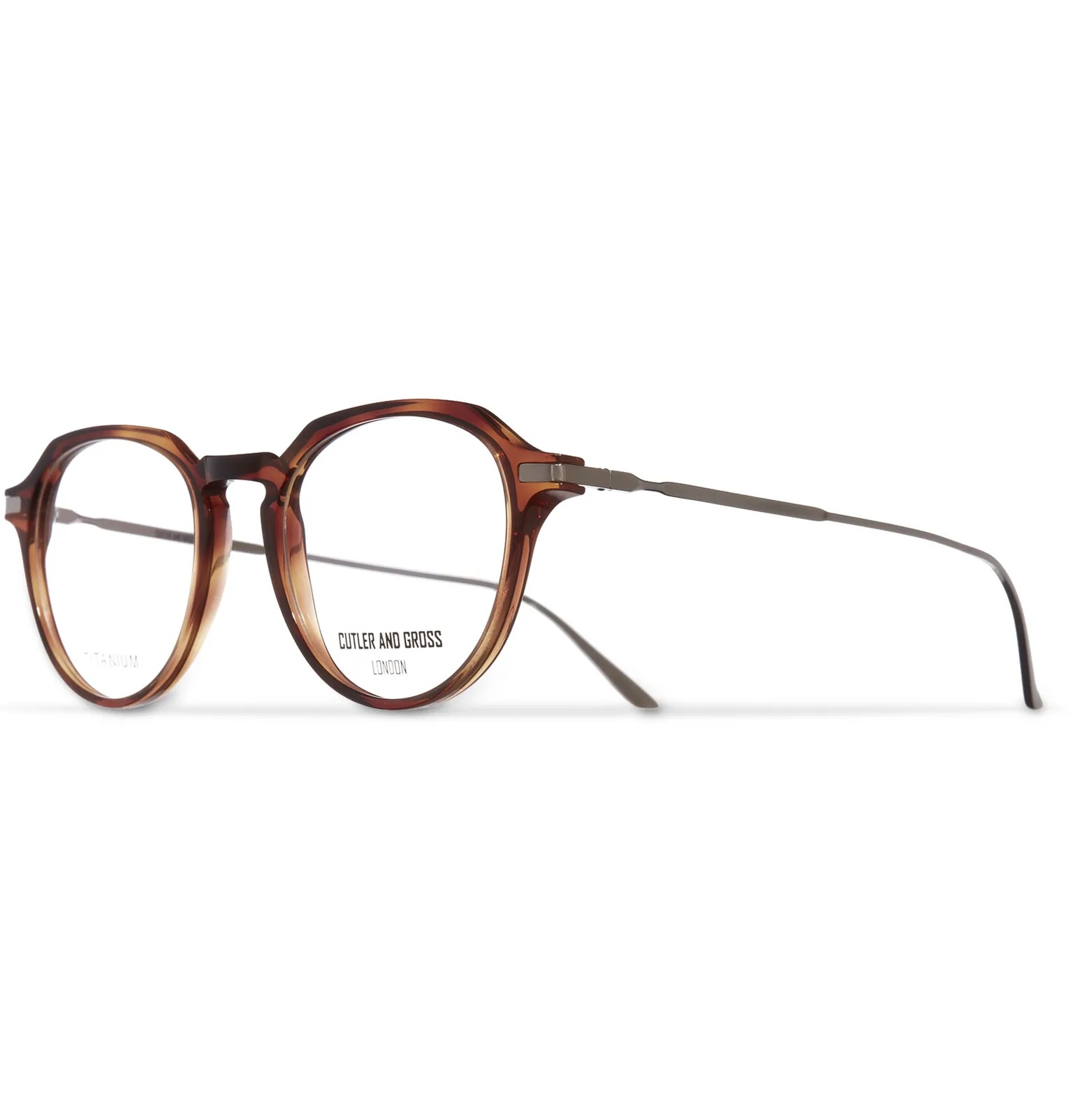 Round-Frame Tortoiseshell Acetate and Titanium Optical Glasses - 2