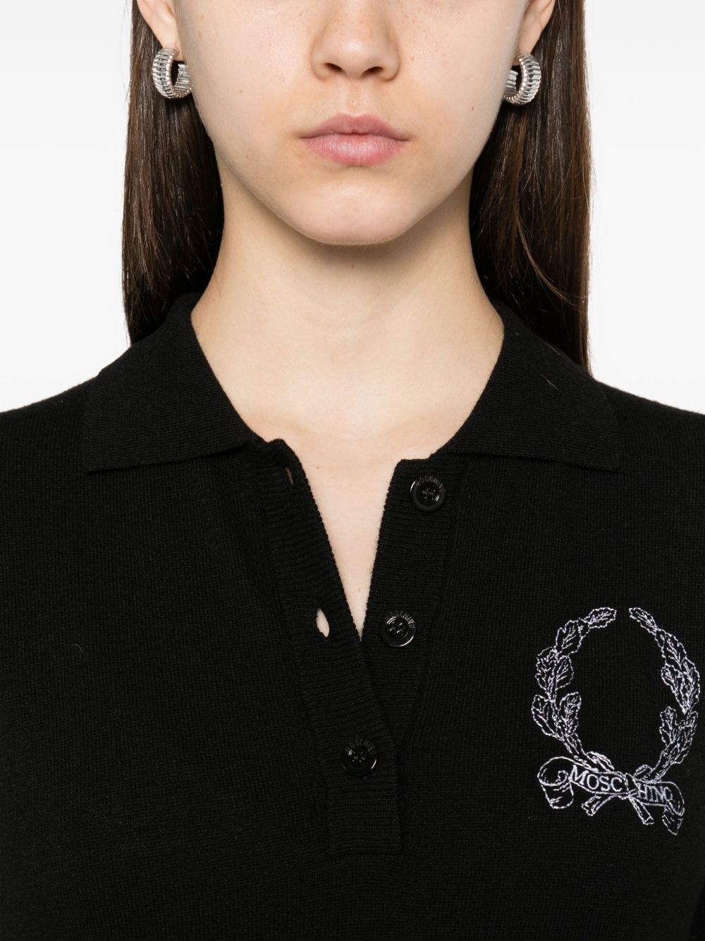 embroidered-logo polo shirt - 5