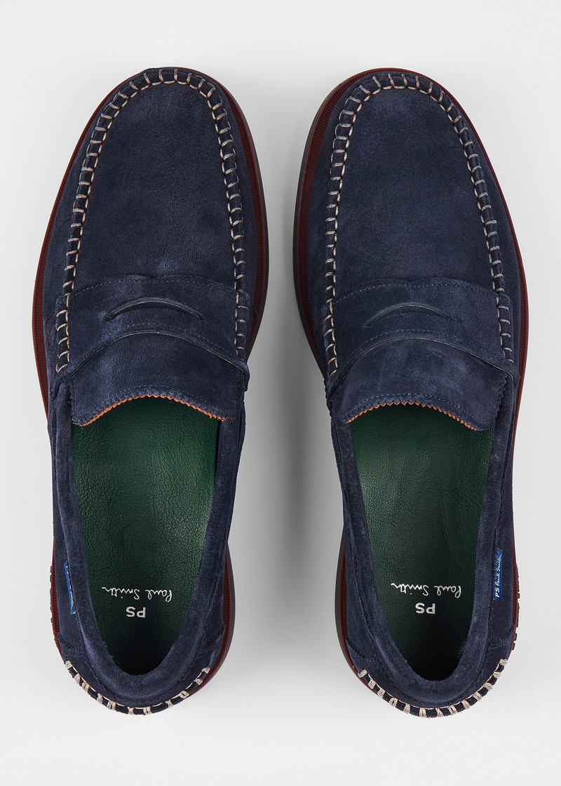 Navy Suede 'Tristain' Loafers 5