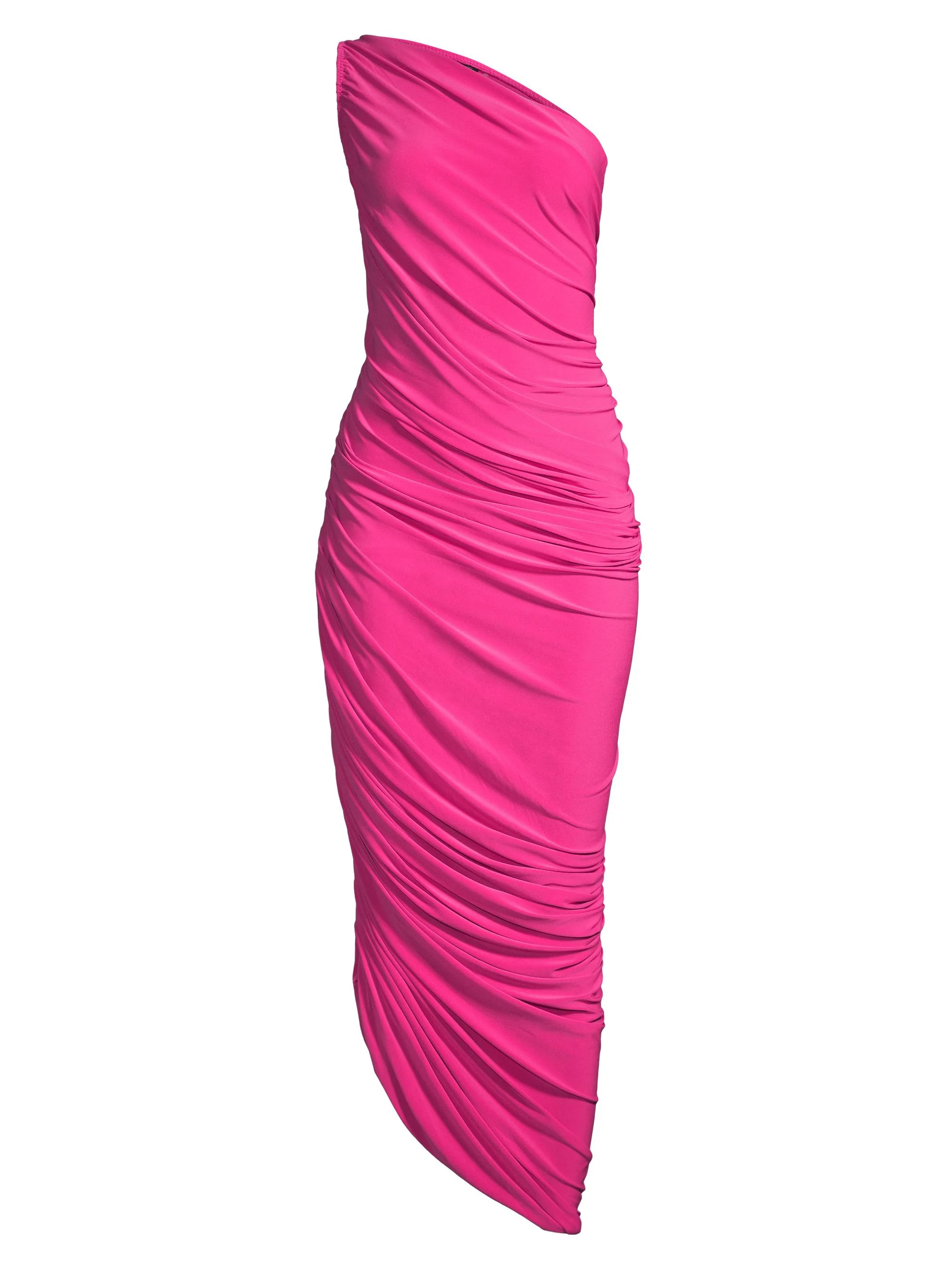 Women's Diana Ruched One-Shoulder Gown - Rose - 1