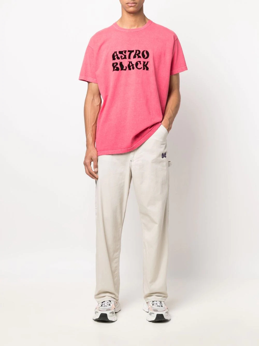 logo-embroidered tasseled trousers - 3