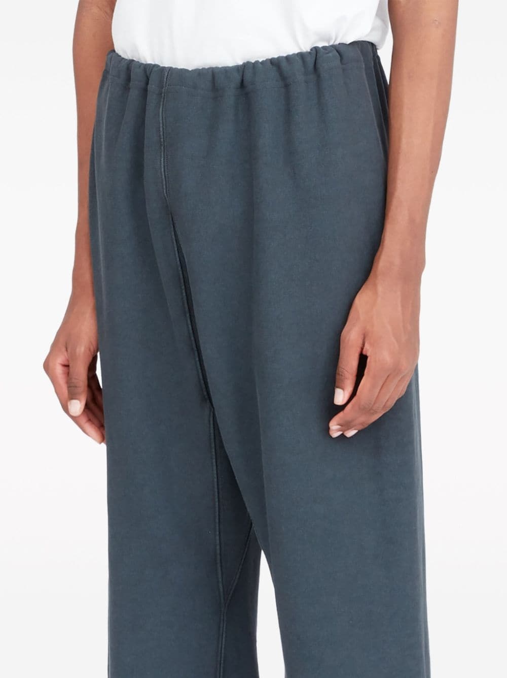 wide-leg cotton track pants - 7