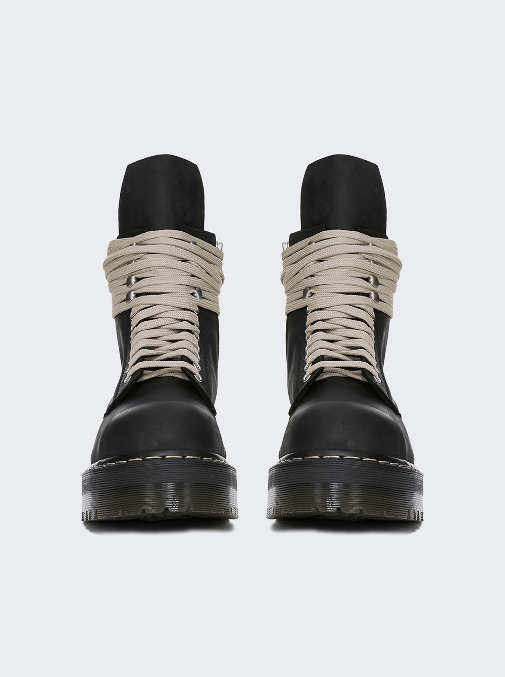 X Dr. Martens Quad Sole Steel Toe Boot Black - 2