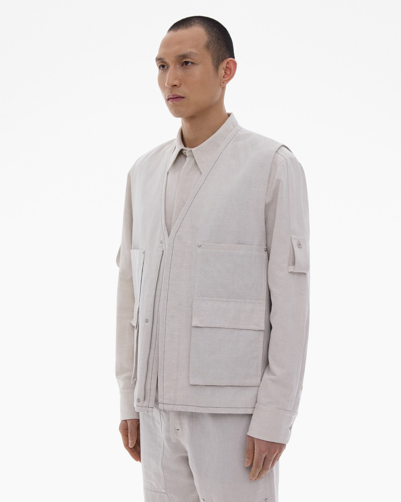 COTTON-LINEN CARGO VEST 5