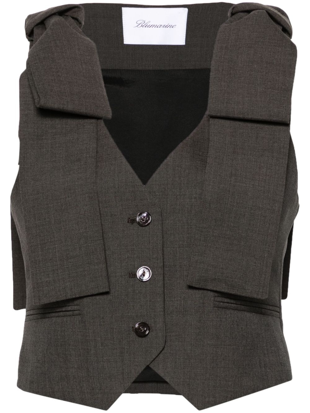 bow-detail vest - 1