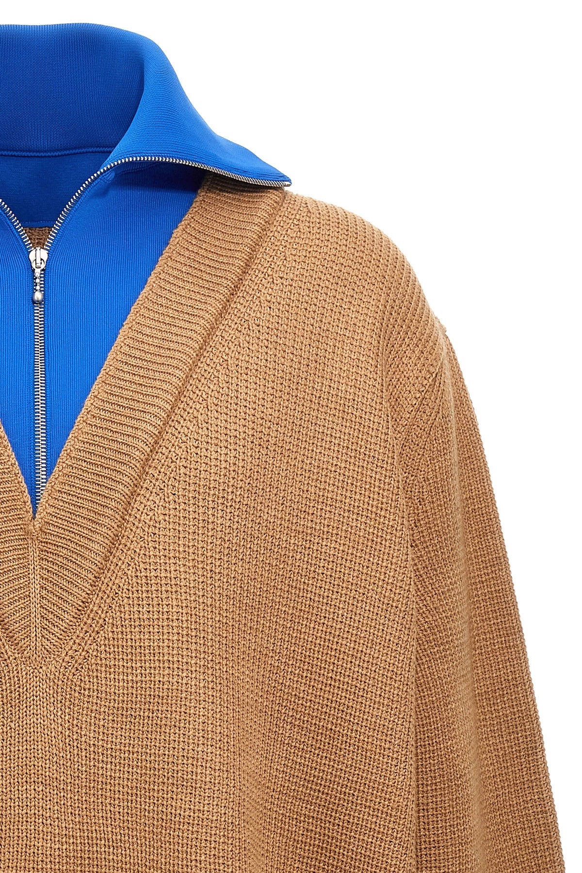 Half zip insert sweater - 4