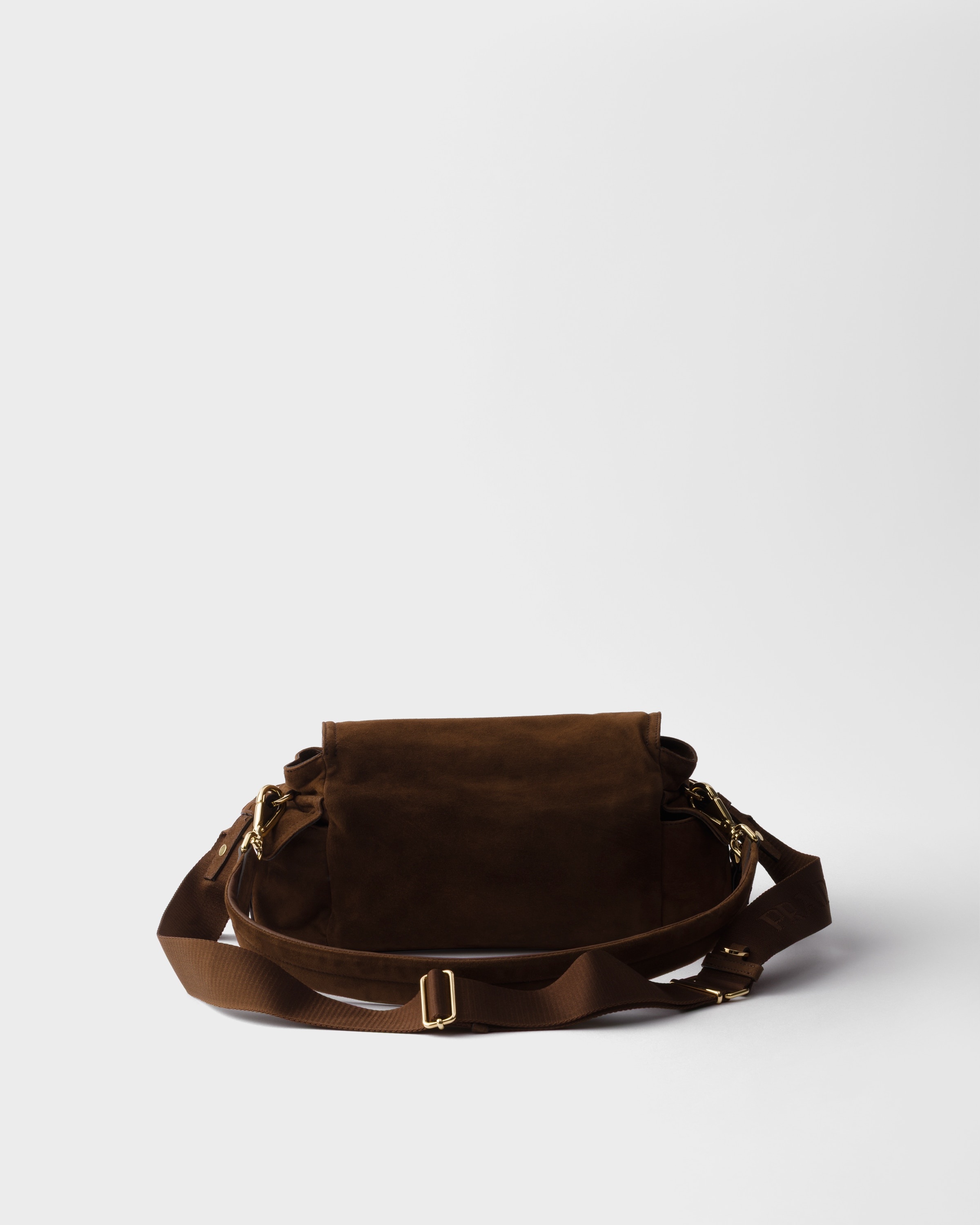 Prada Explore medium suede shoulder bag - 4