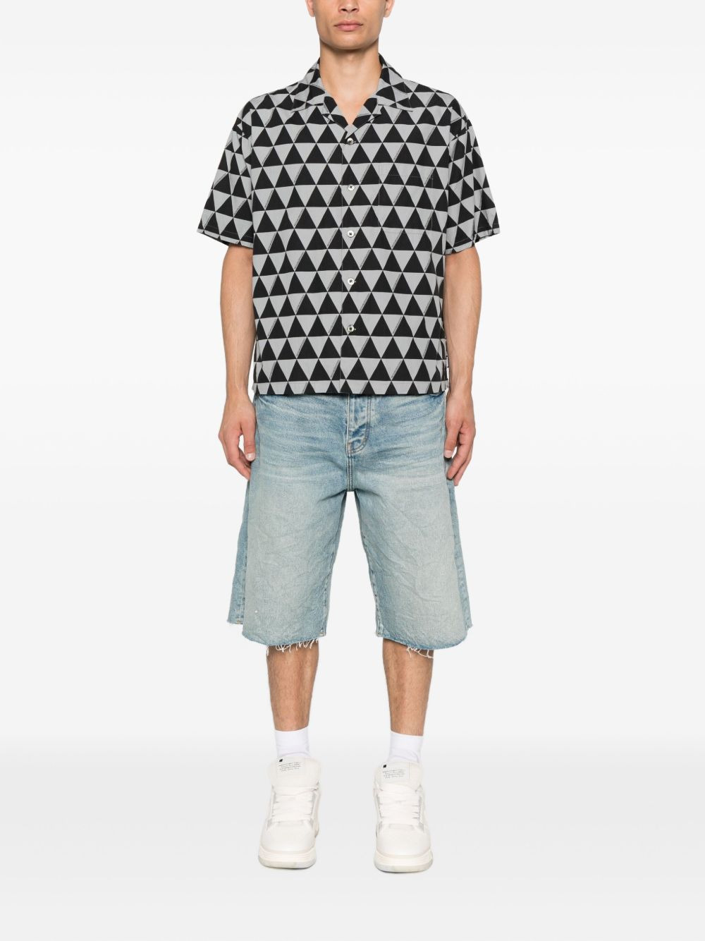 triangle-print shirt - 2