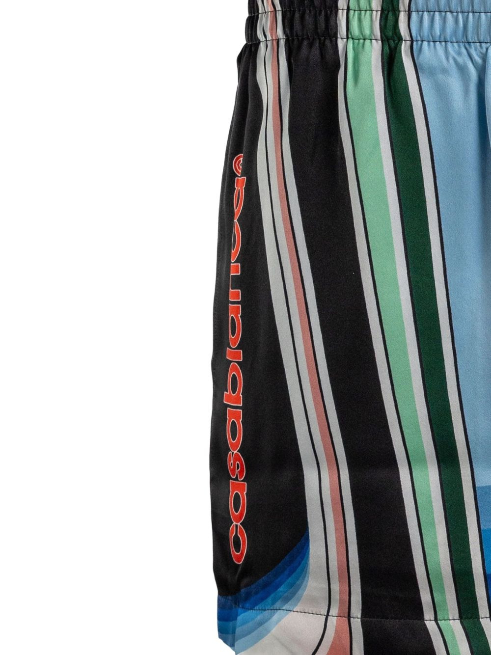 graphic-pattern silk shorts - 3