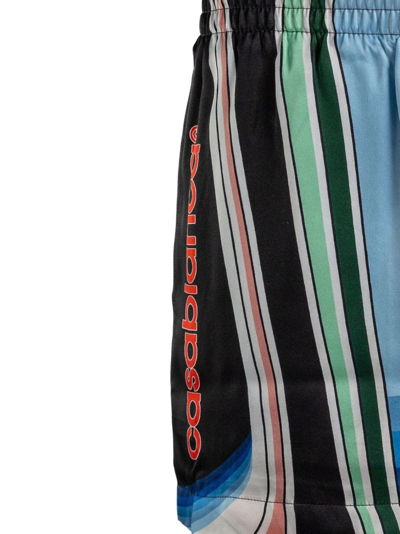graphic-pattern silk shorts 3