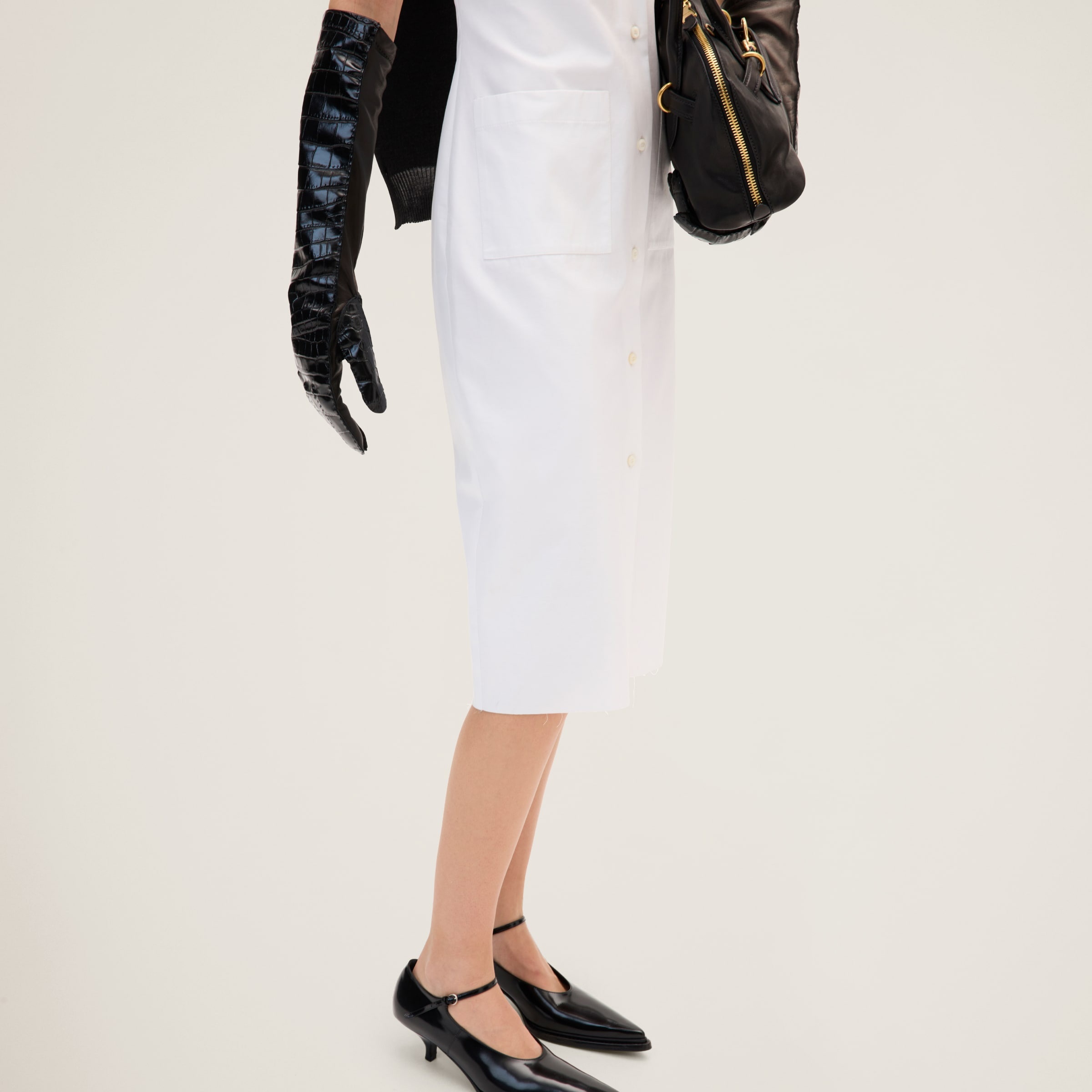 Poplin and jersey dress - 5