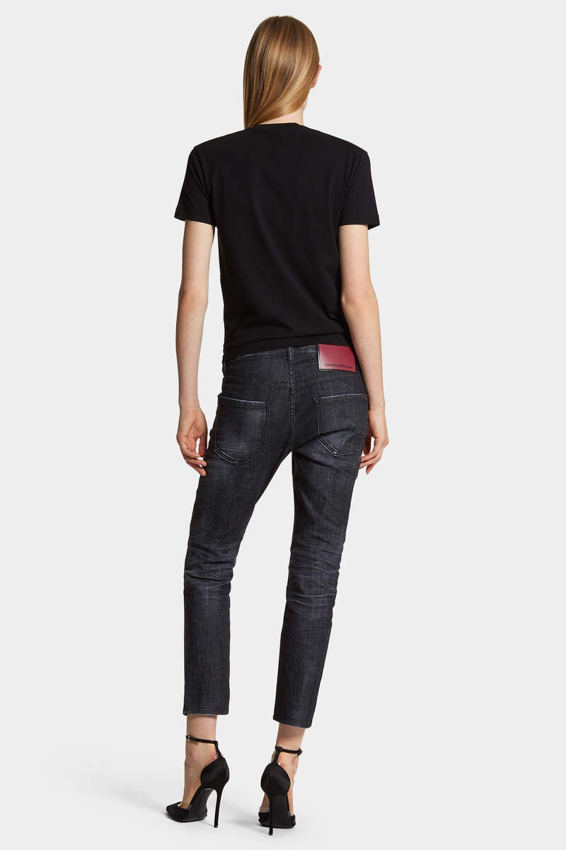 BLACK EASY WASH COOL GIRL JEANS - 4