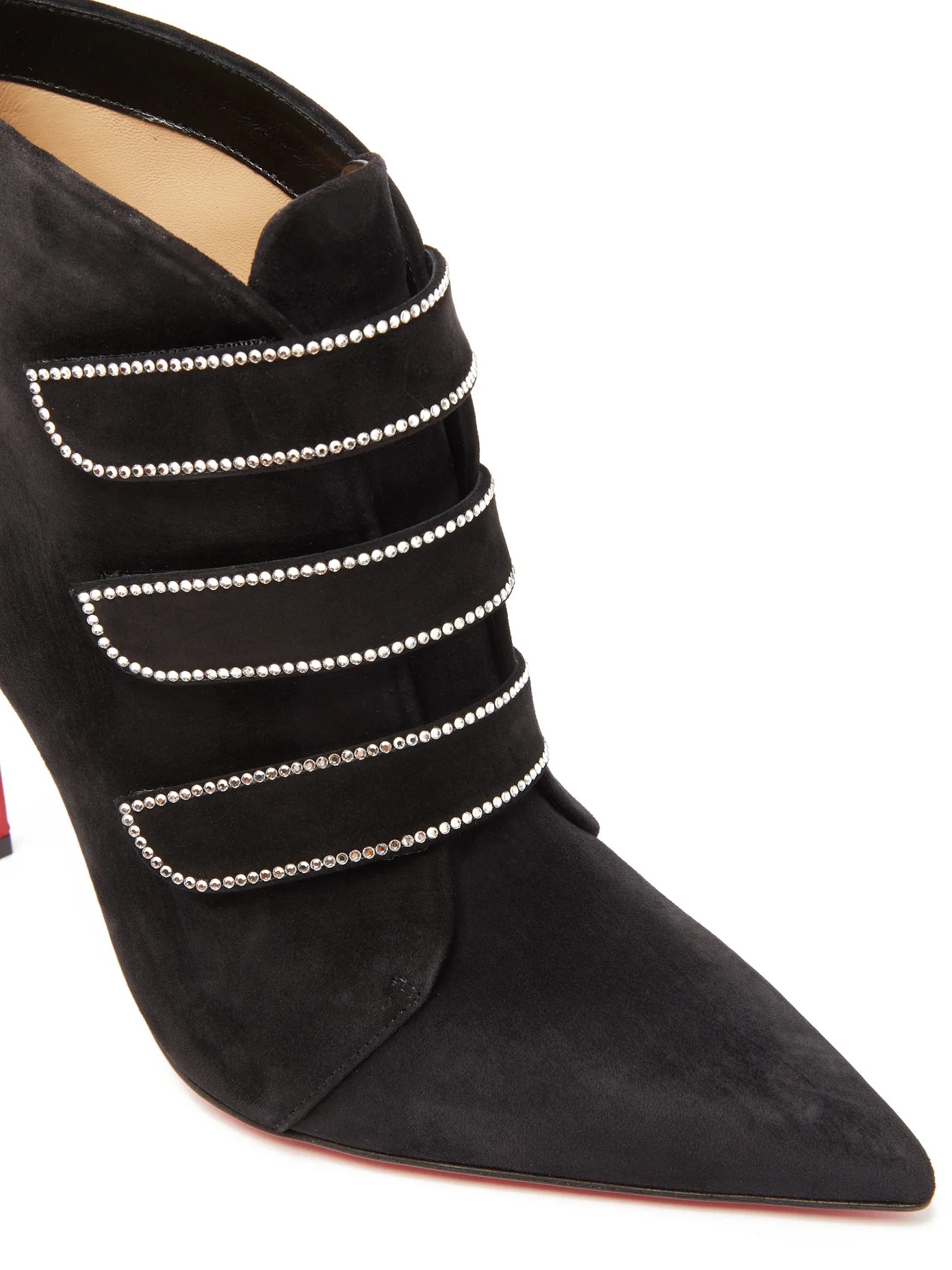 Triniboot crystal-embellished suede boots - 6