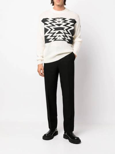 Moncler patterned intarsia-knit jumper outlook