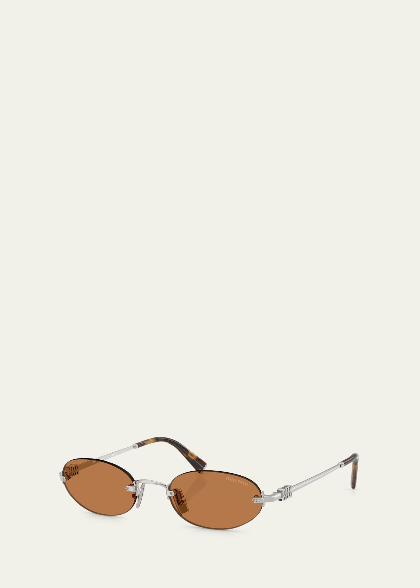 Rimless Metal Oval Sunglasses - 2