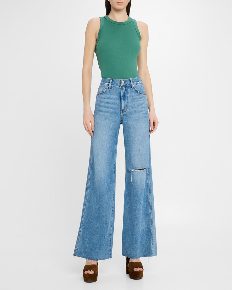 VERONICA BEARD Kasey Mid-Rise Wide-Leg Jeans outlook