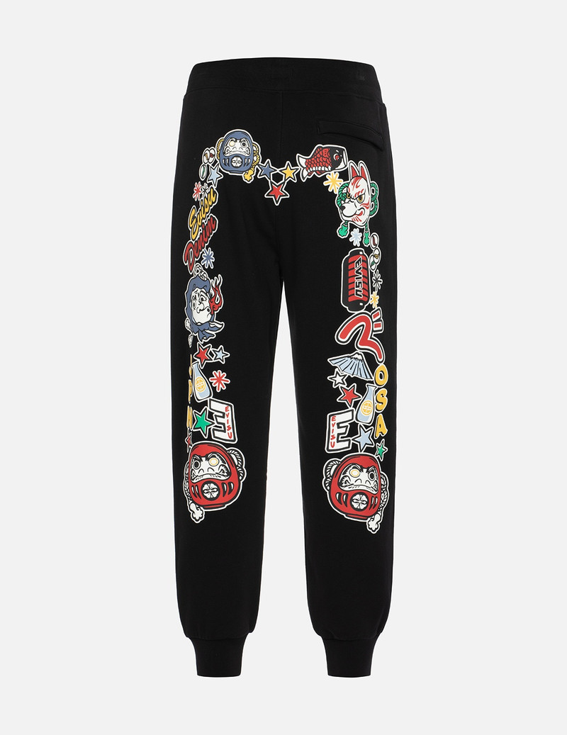 EVISU HYOTTOKO FESTIVAL DAICOCK PRINT REGULAR FIT SWEATPANTS outlook