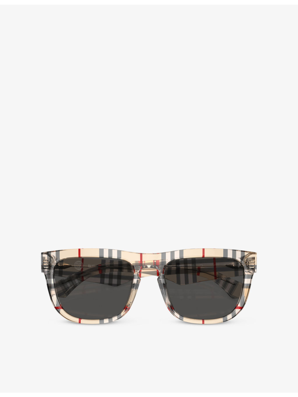 BE4431U Rectangle-Frame Checked Acetate Sunglasses - 5