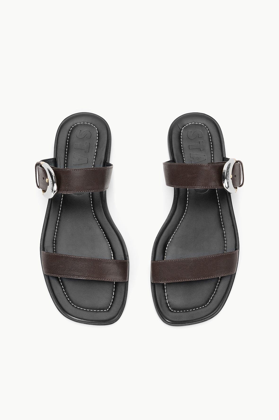 STAUD HARLOW FLAT SANDAL BLACK - 5