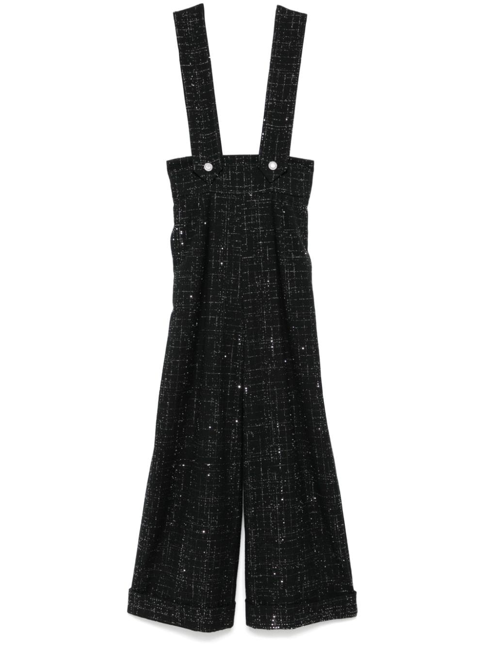 sequin-detailing overalls - 1