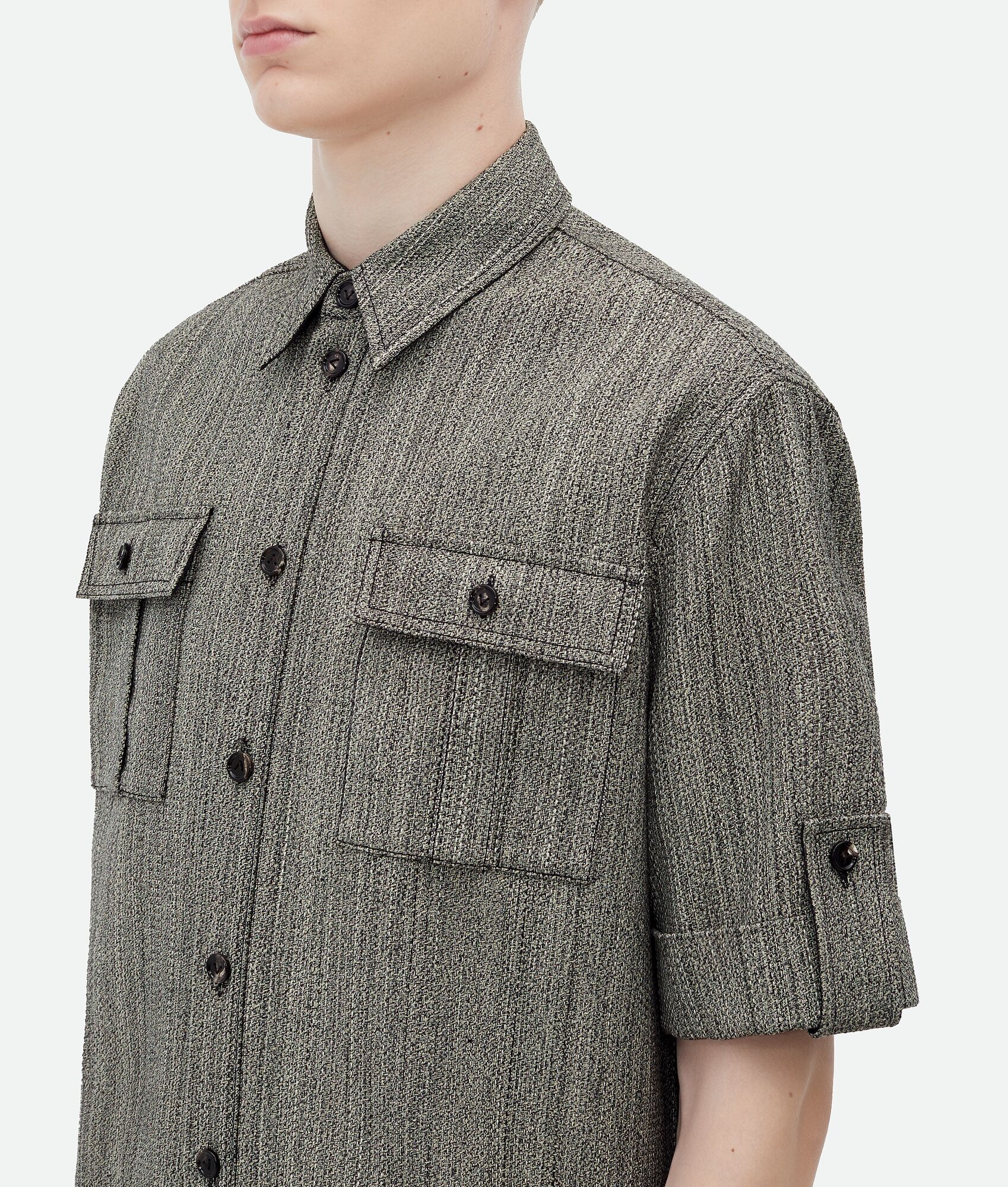 Short-Sleeved Multicoloured Cotton Shirt - 4