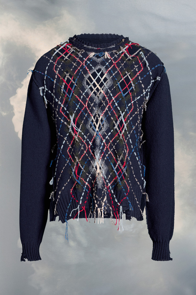 Cut-out knit sweater 1