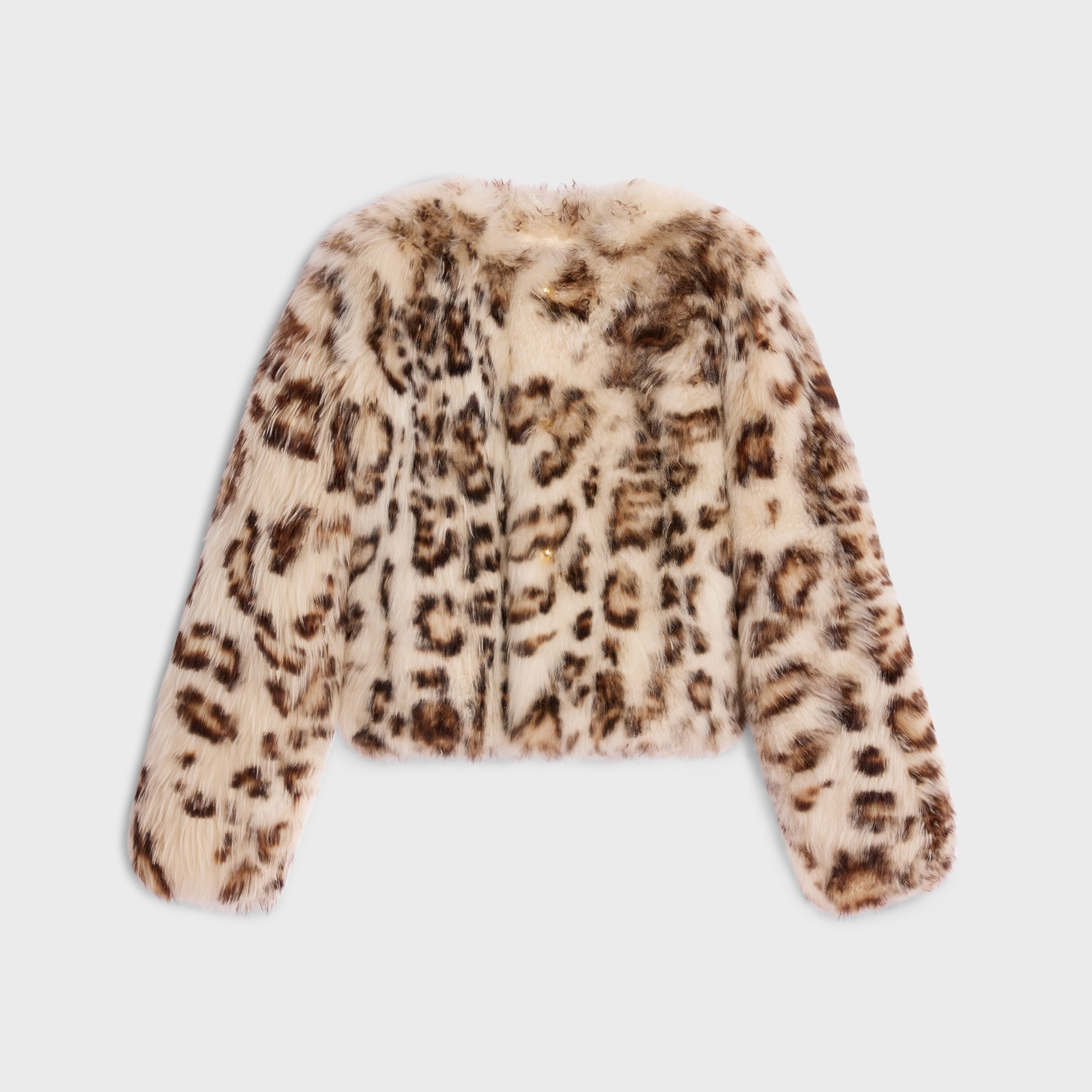 pure collar jacket in goat cashmere - 1