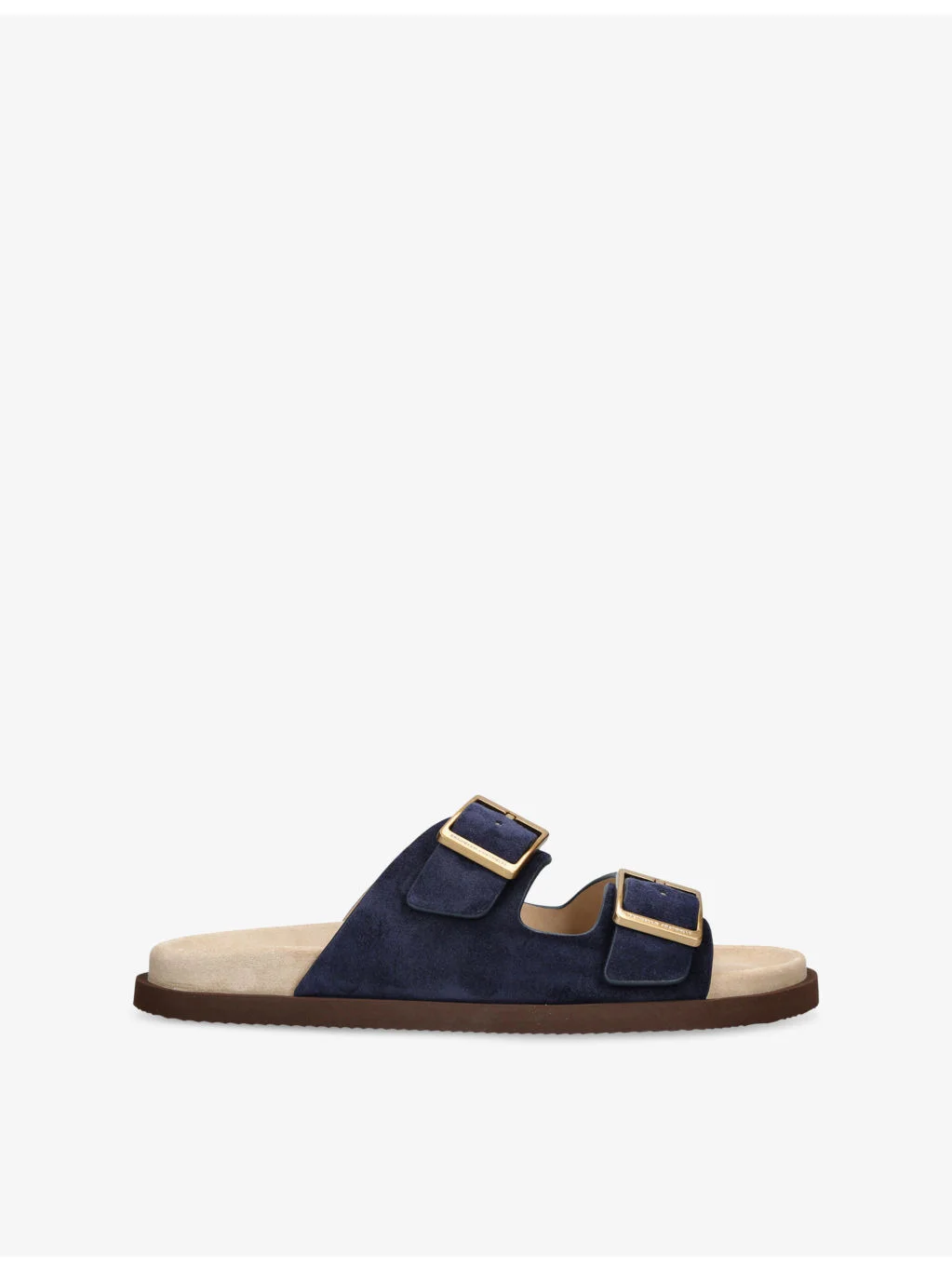 Two-Strap Suede Sandals - 1
