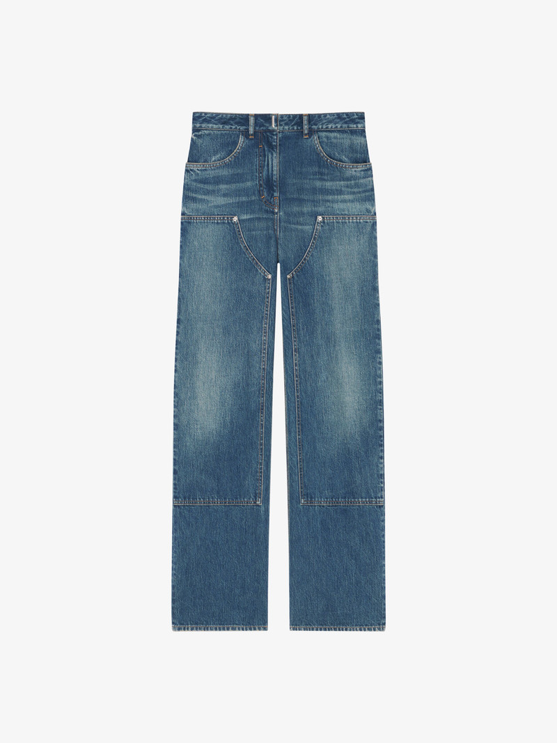 OVERSIZED JEANS IN DENIM WITH PATCHES - 1