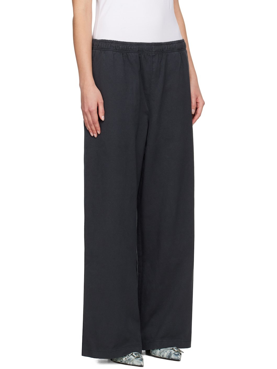 Black Jersey Lounge Pants - 2