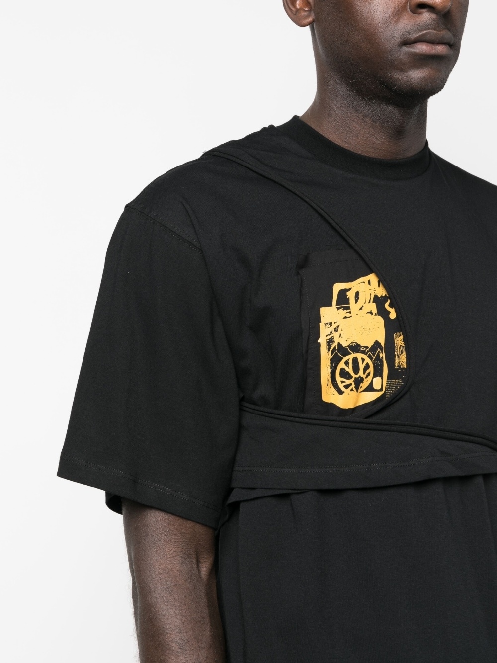 wrap-design organic-cotton T-shirt - 6
