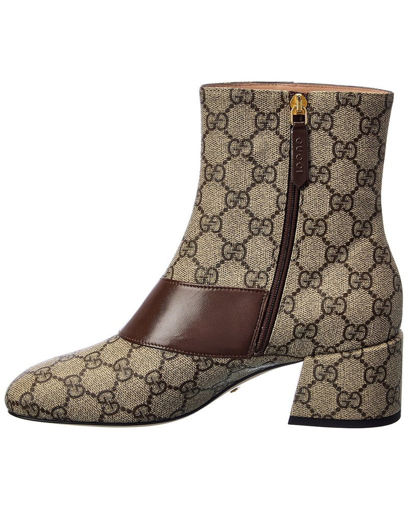 GUCCI Gucci Blondie Canvas & Leather Ankle Bootie outlook