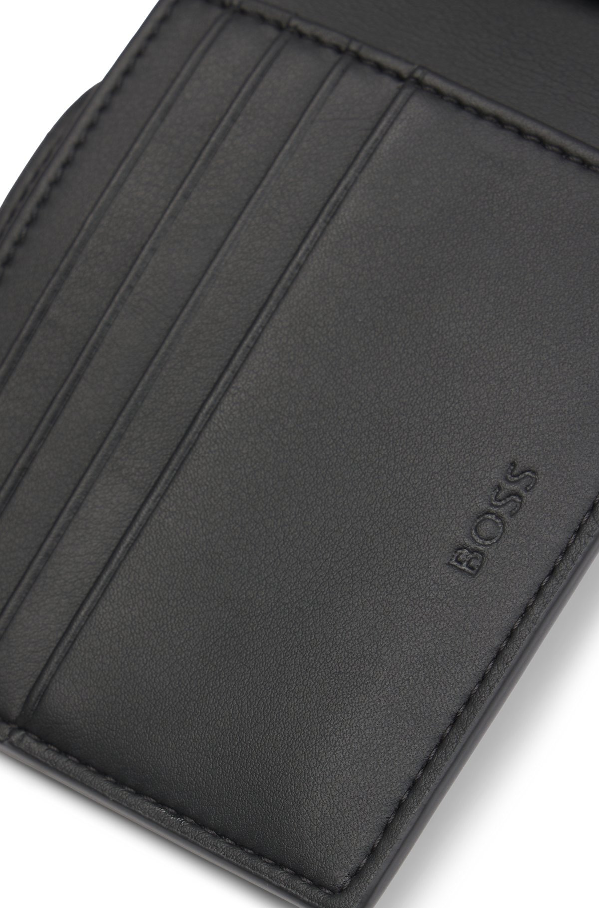 STRUCTURED WALLET WITH SILVER-TONE LOGO - 3