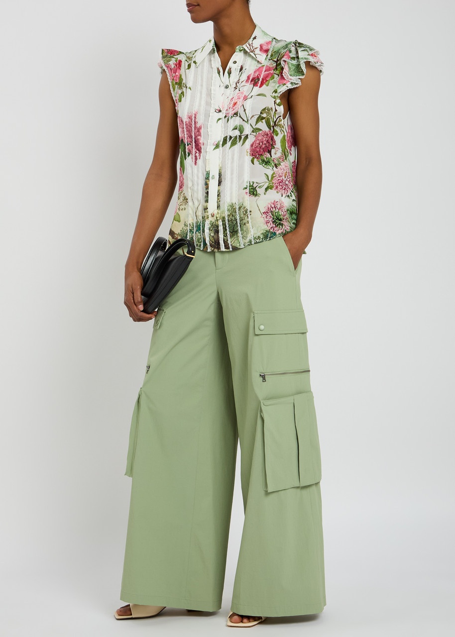 Alice + Olivia Minda Floral-print Silk Blouse - 4