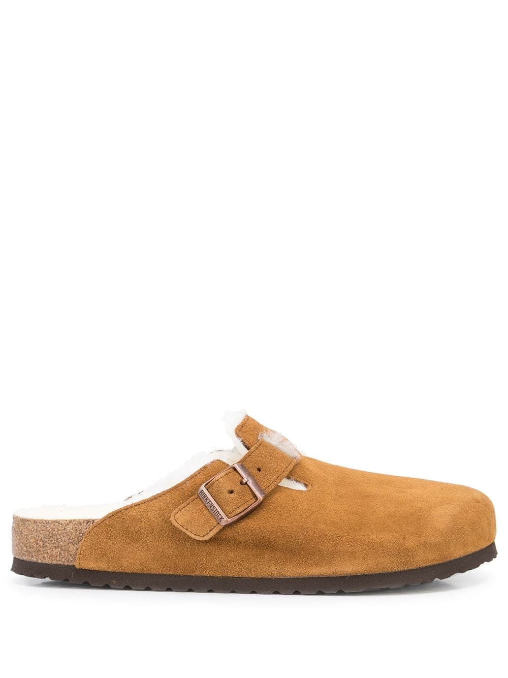 suede buckle slippers - 1