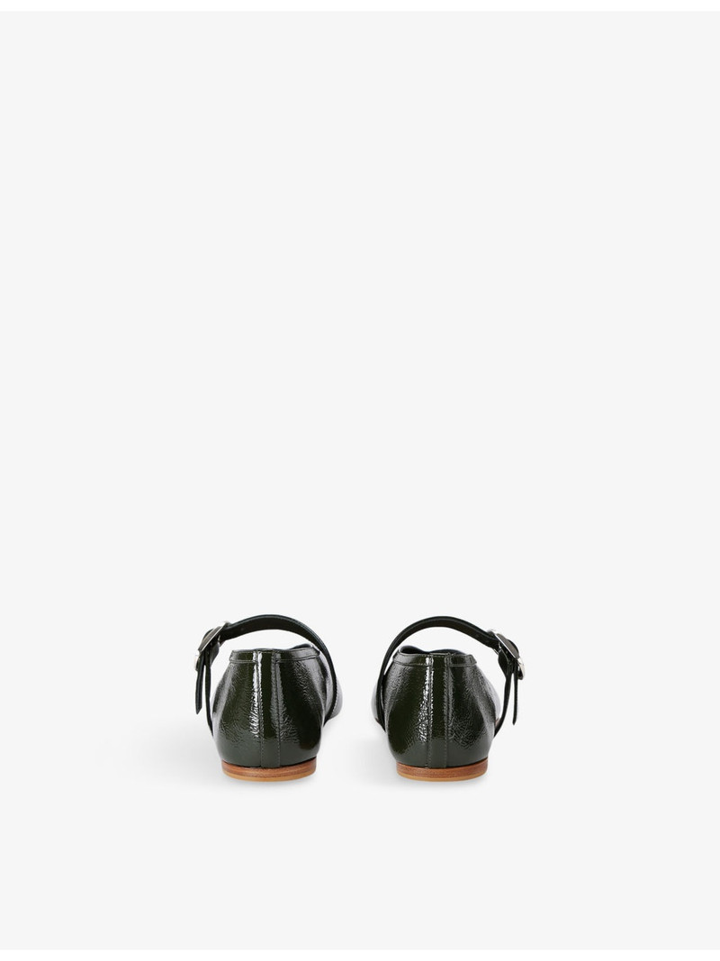 LE MONDE BÉRYL Stella Single-Strap Patent-Leather Ballet Flats outlook