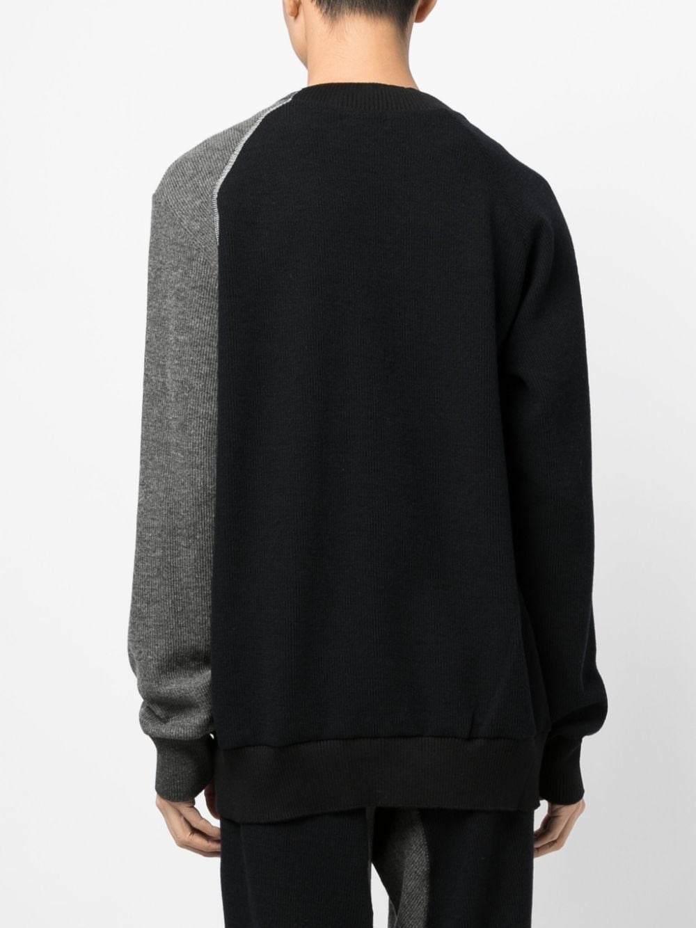patchwork-design knitted jumper - 4