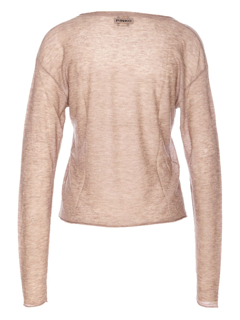 micro-paillette V-neck sweater - 2