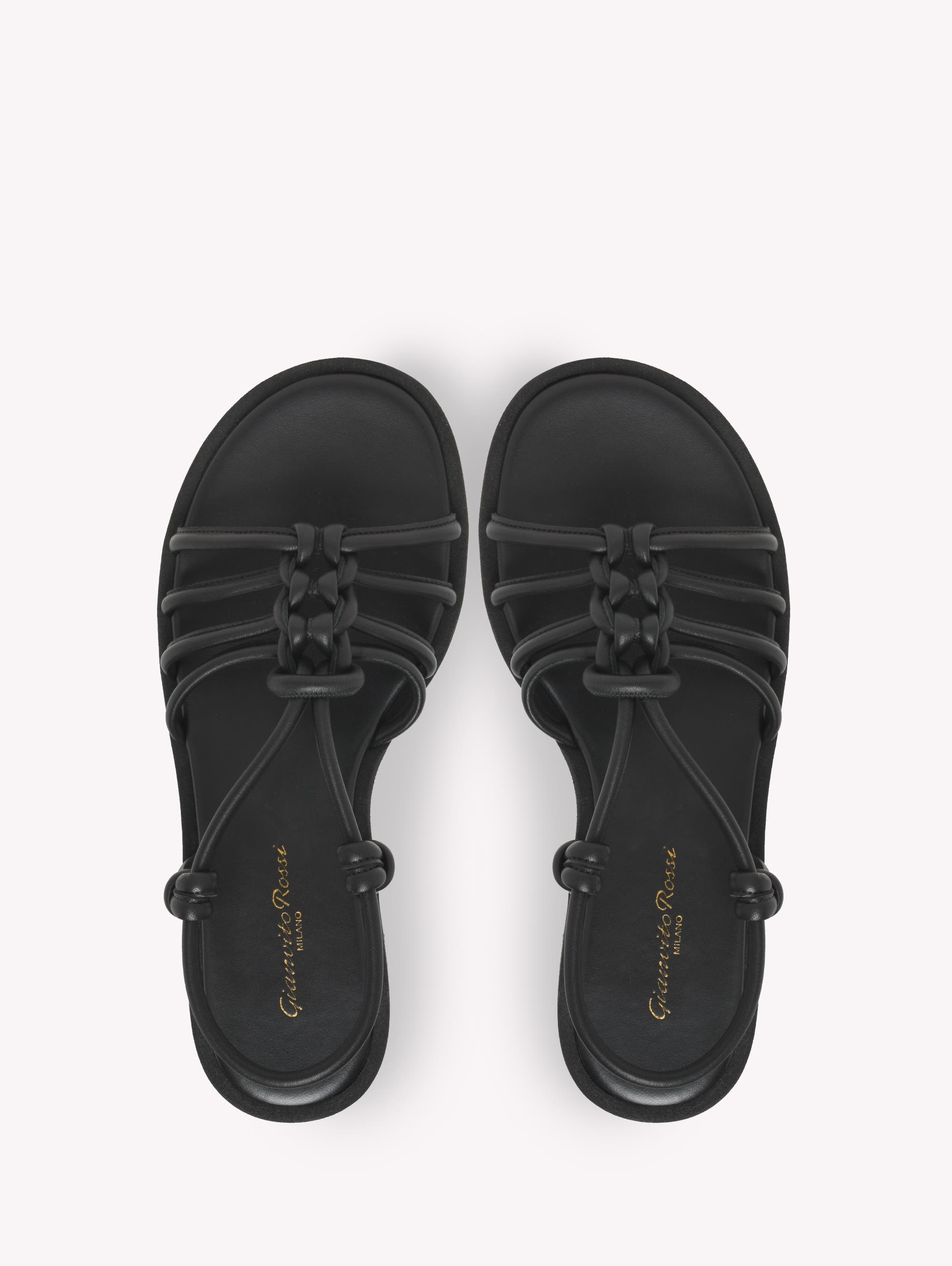 Gianvito Rossi Hebe Sandal in Black Leather at Nordstrom - 3
