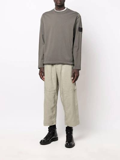 Stone Island Shadow Project logo-patch sleeve jumper outlook