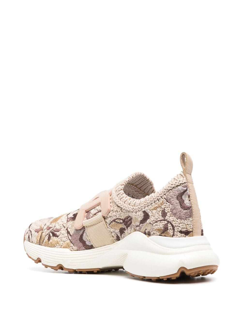 floral-embroidered slip-on sneakers - 3