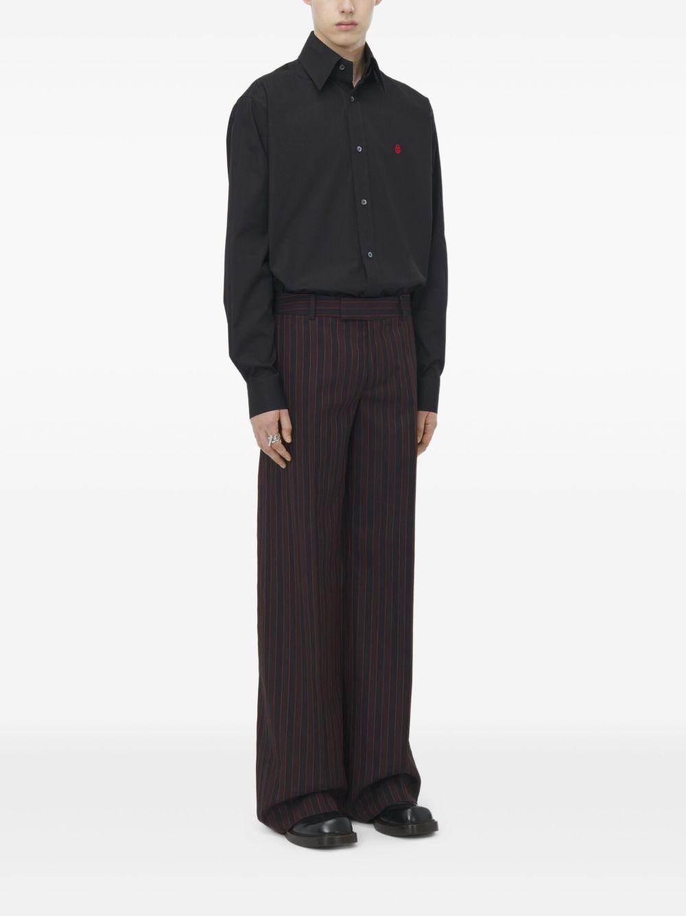 pinstripe tailored trousers - 3
