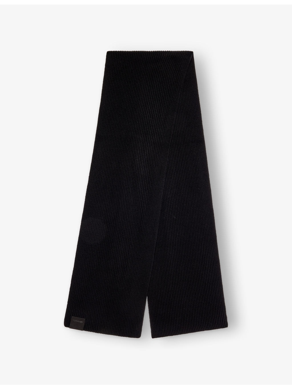 Logo-Tab Brushed Cashmere Scarf - 1